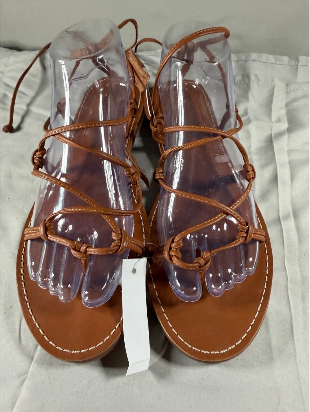 Madewell Brown Leather Strappy Flat Sandals Size 9 M